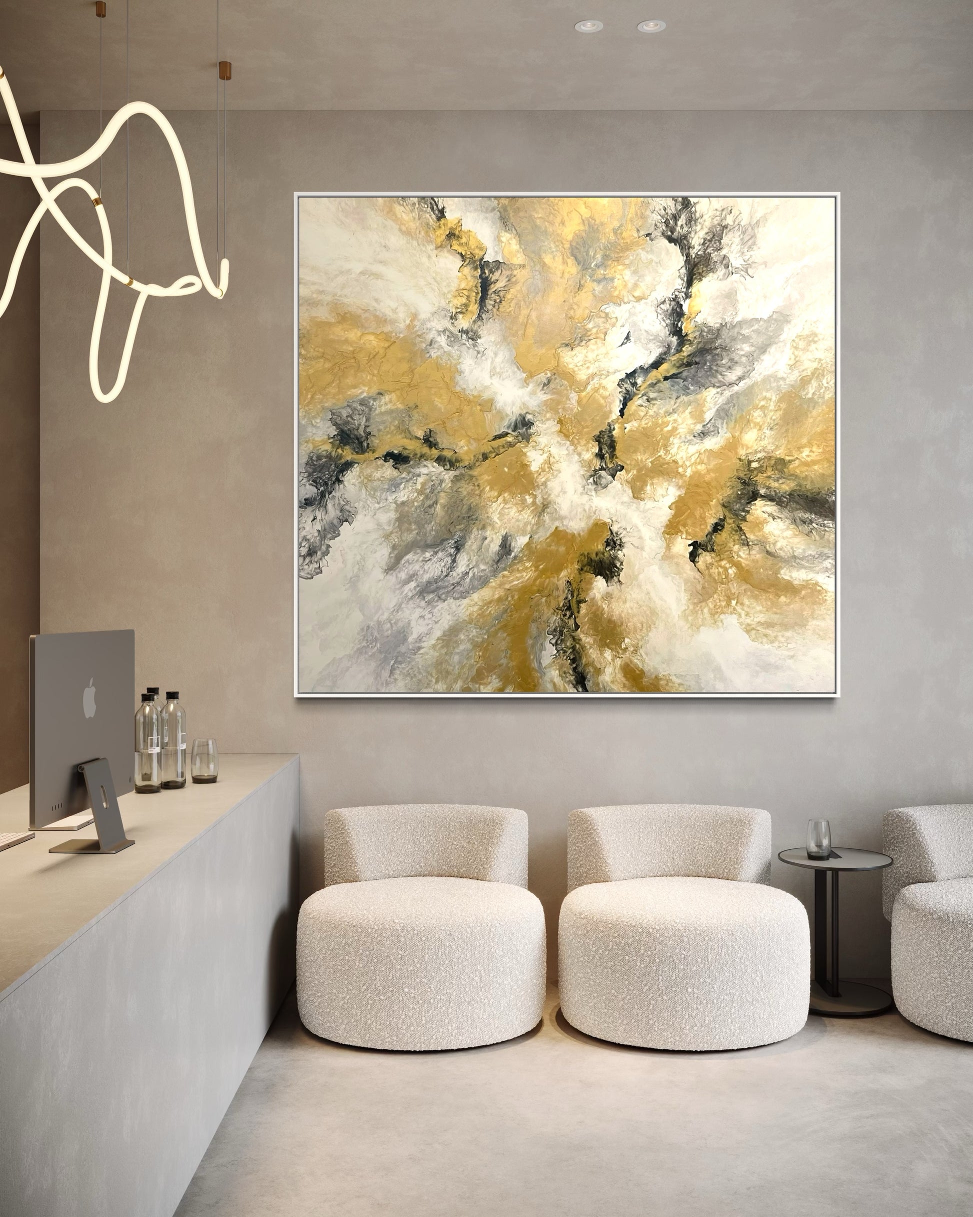 "Golden Twist" - Canvas Print