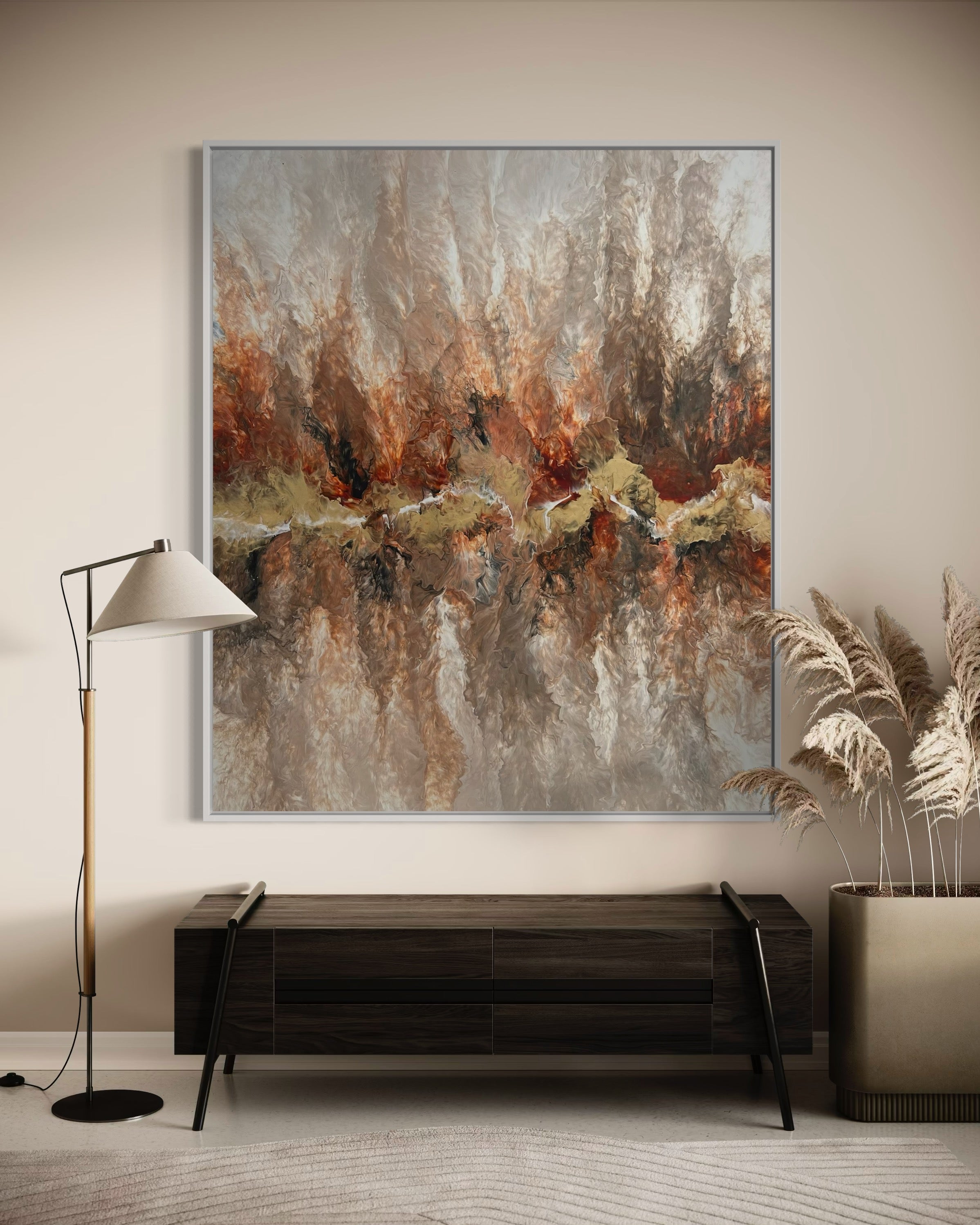 "Fiery Raw" - Canvas Print