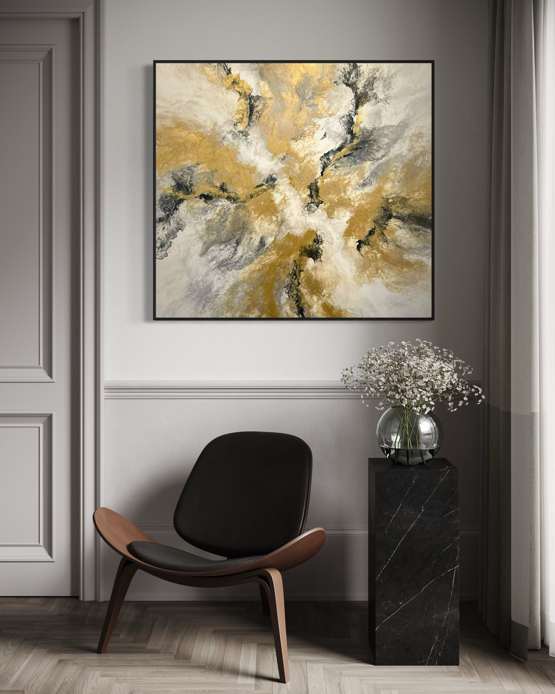 "Golden Twist" - Canvas Print