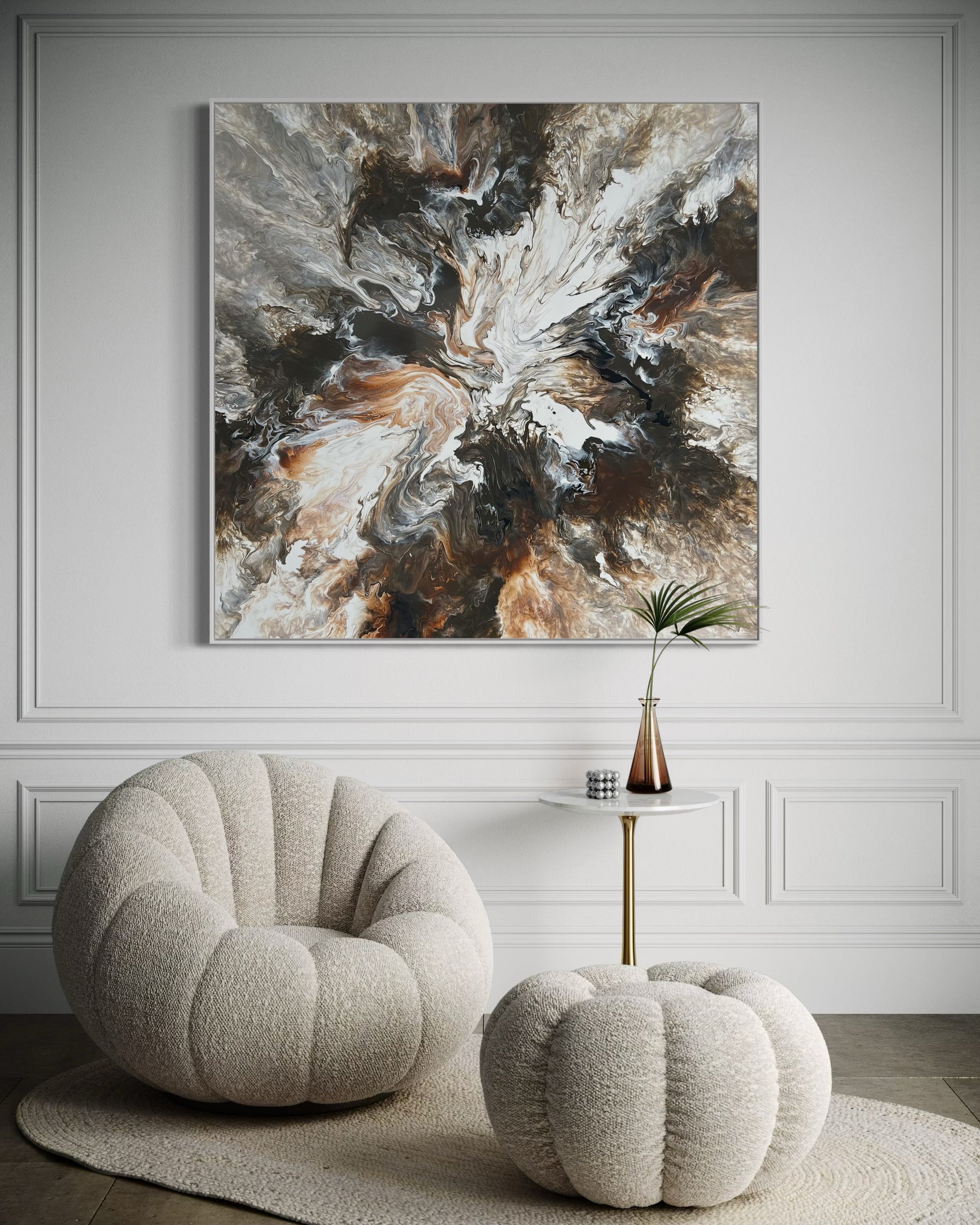 "Cappuccino Burst" - Canvas Print