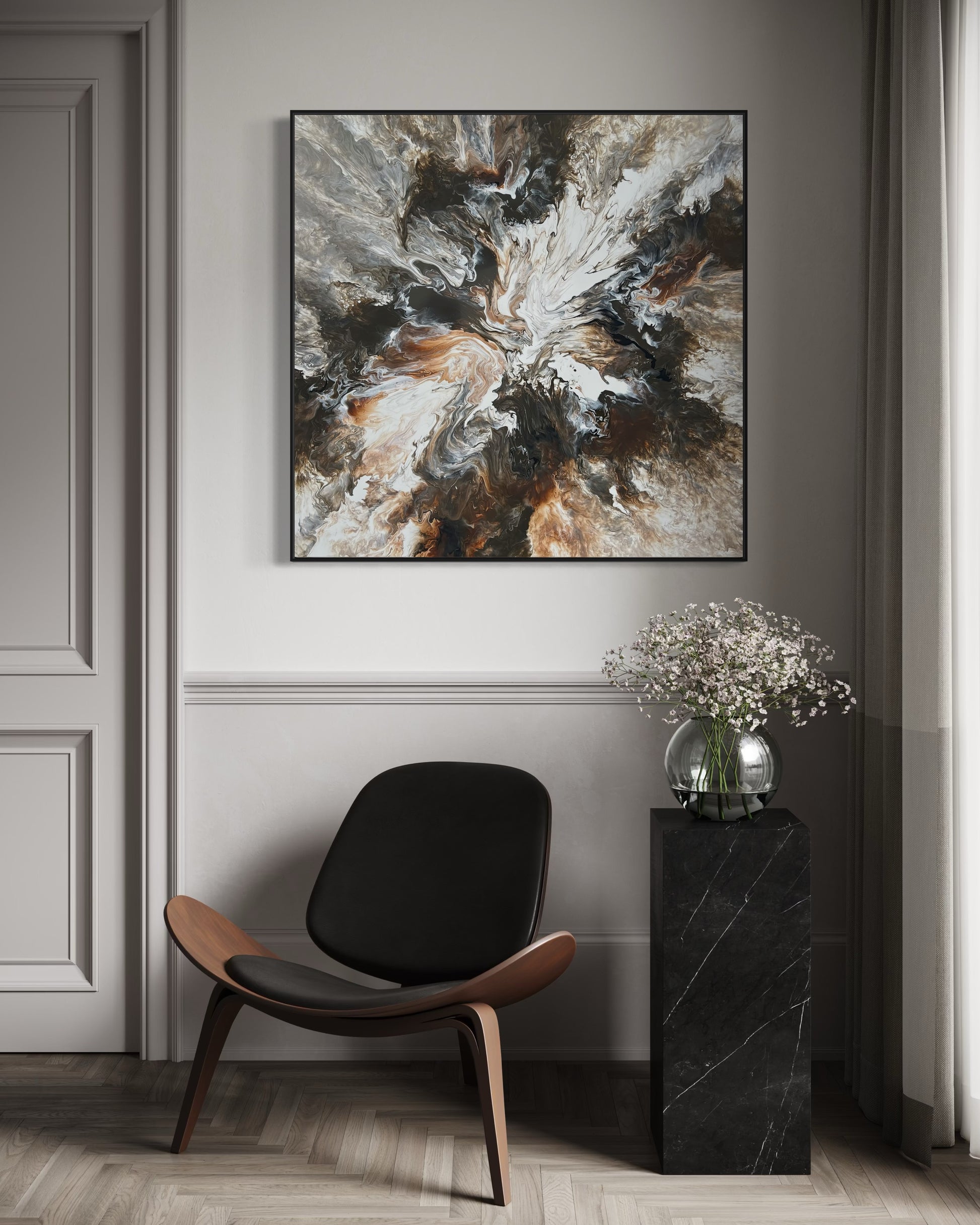 "Cappuccino Burst" - Canvas Print