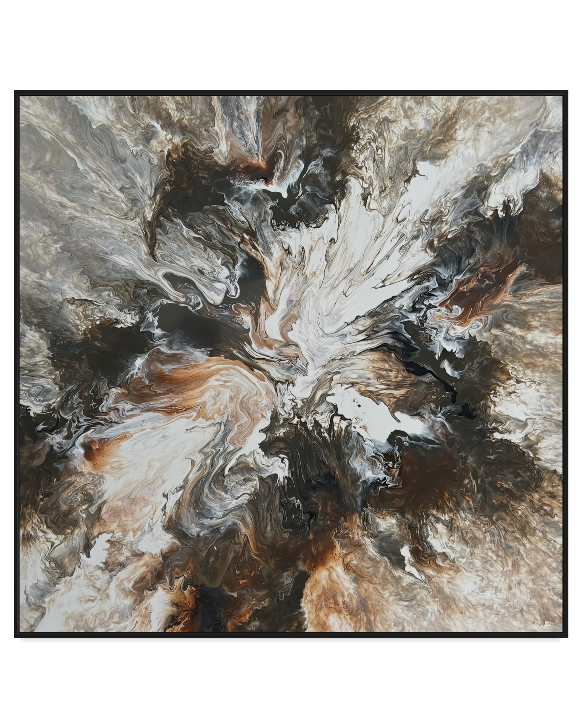 "Cappuccino Burst" - Canvas Print