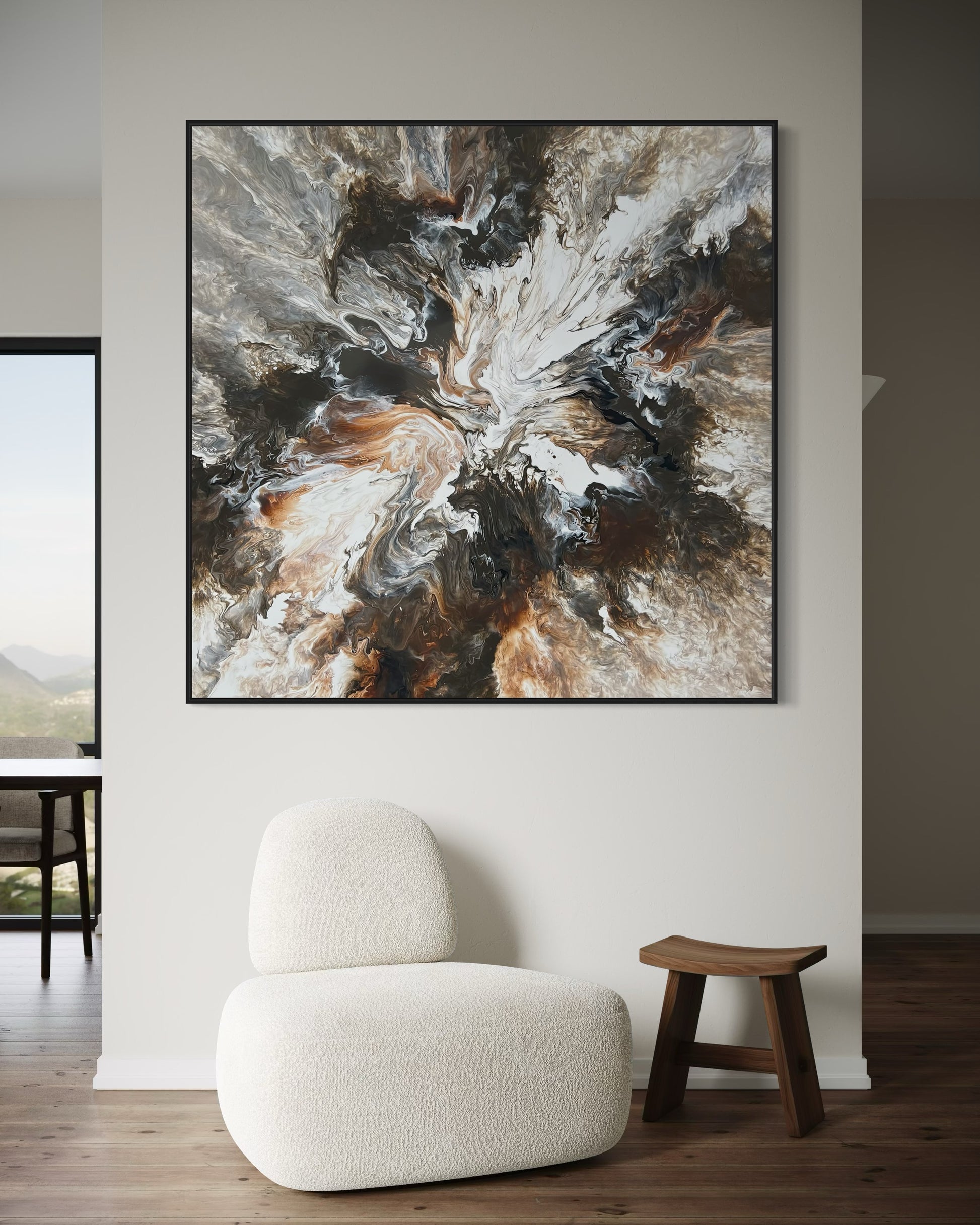 "Cappuccino Burst" - Canvas Print