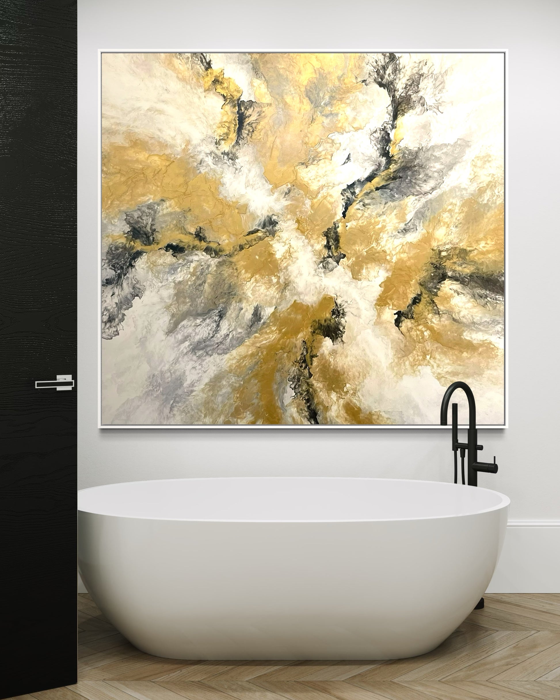 "Golden Twist" - Canvas Print