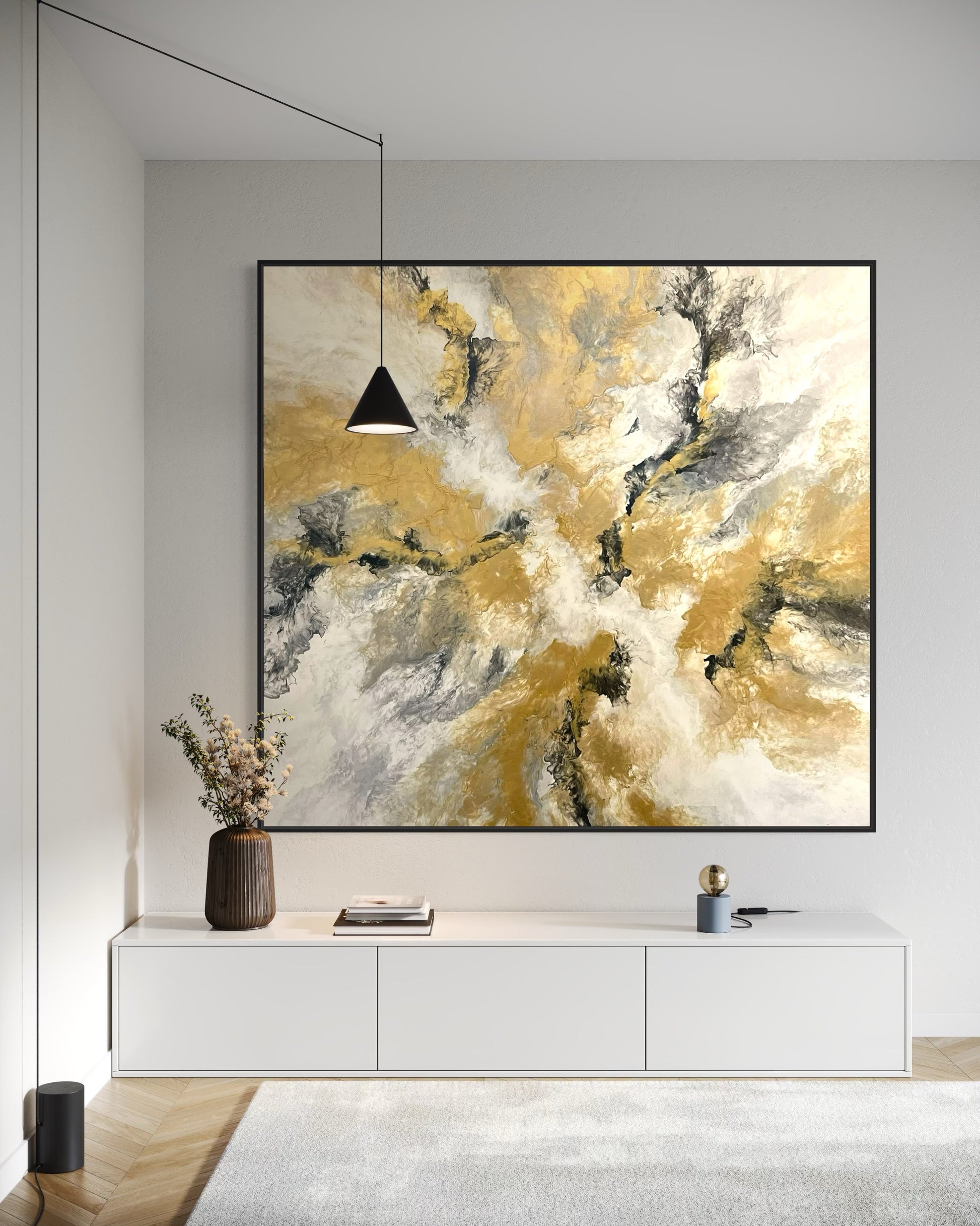 "Golden Twist" - Canvas Print