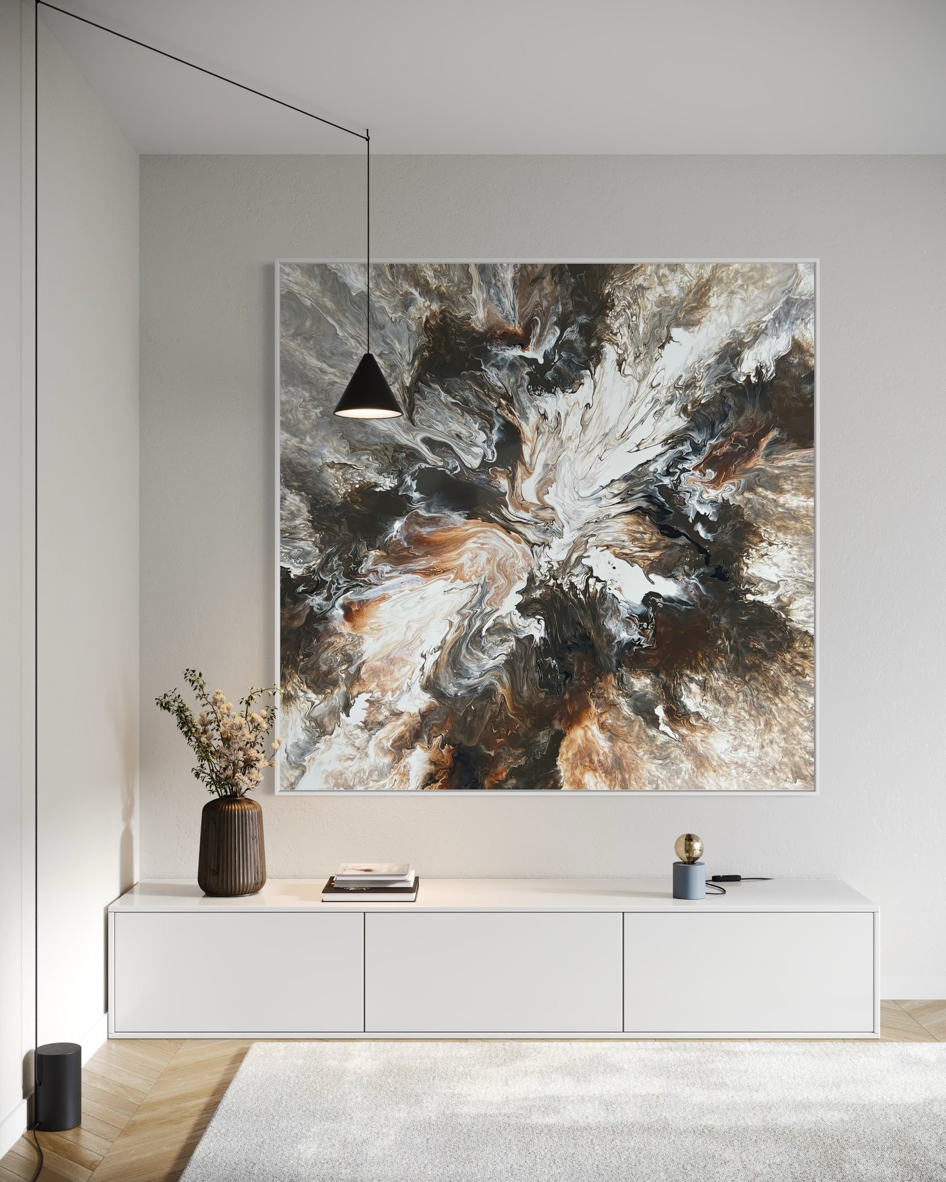 "Cappuccino Burst" - Canvas Print