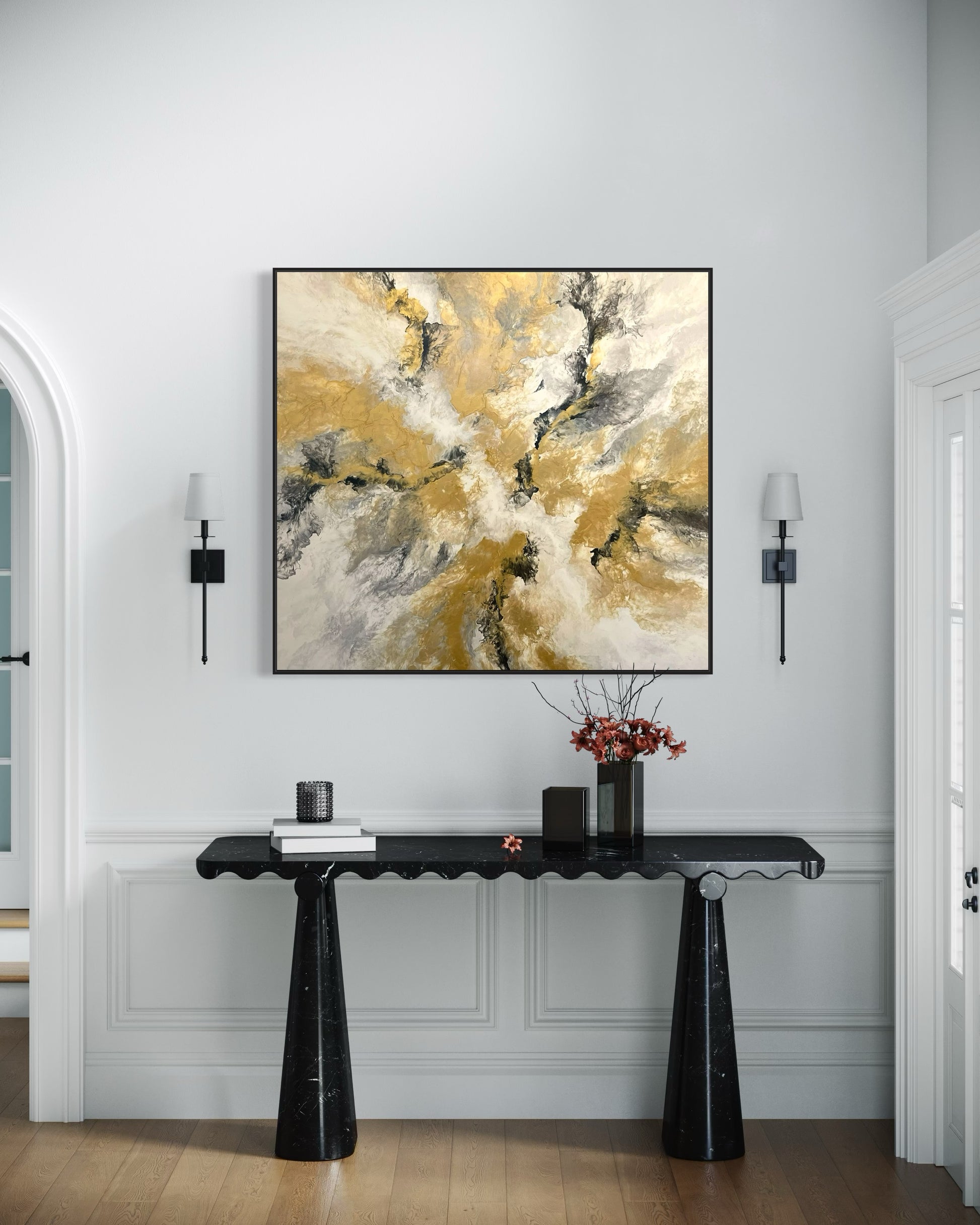 "Golden Twist" - Canvas Print