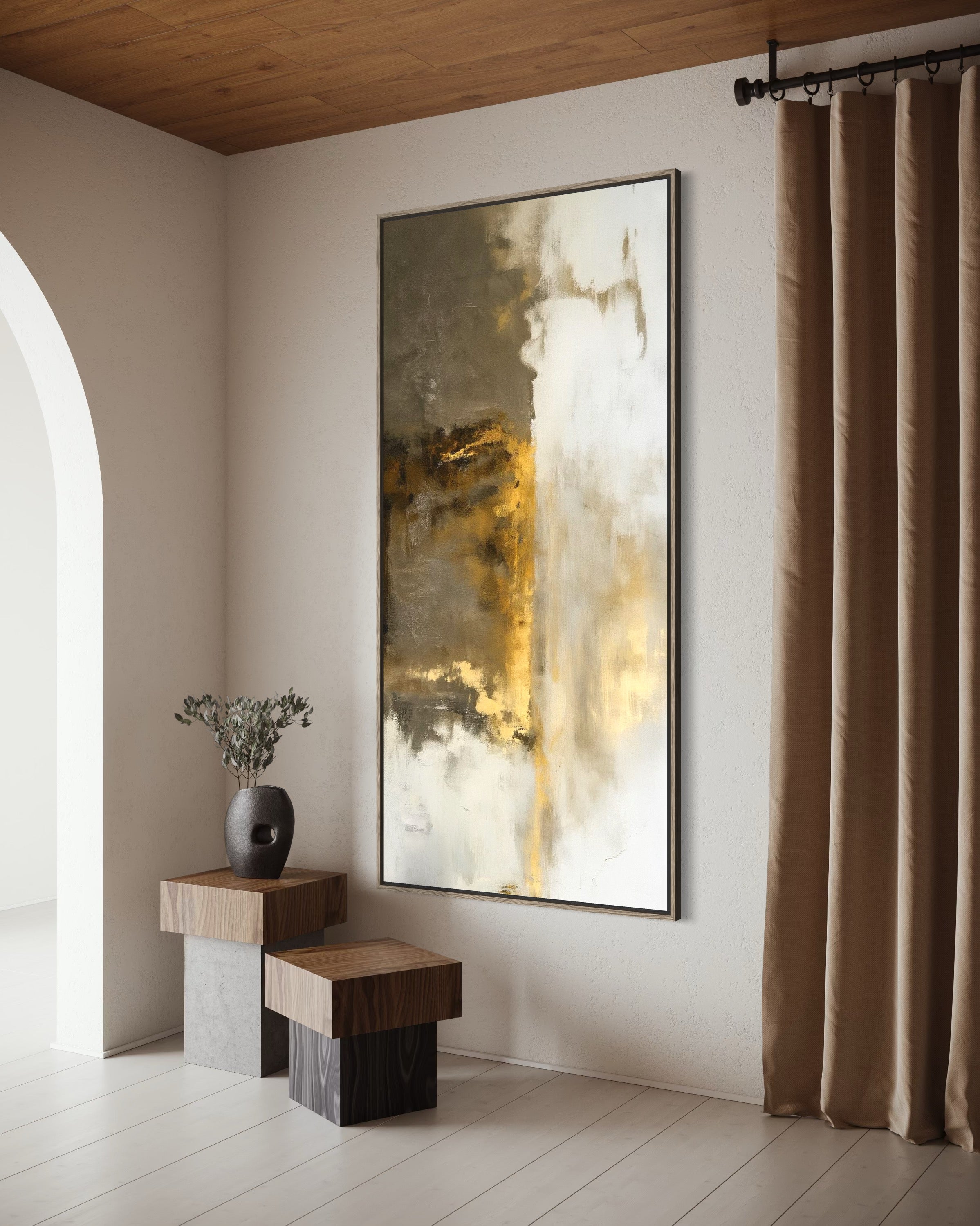 "Staggered Gold" Canvas Print